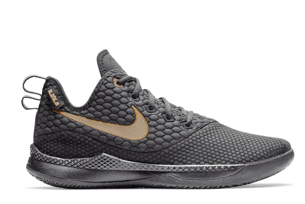 Nike lebron witness 3 black gold basketball shoes Outlet